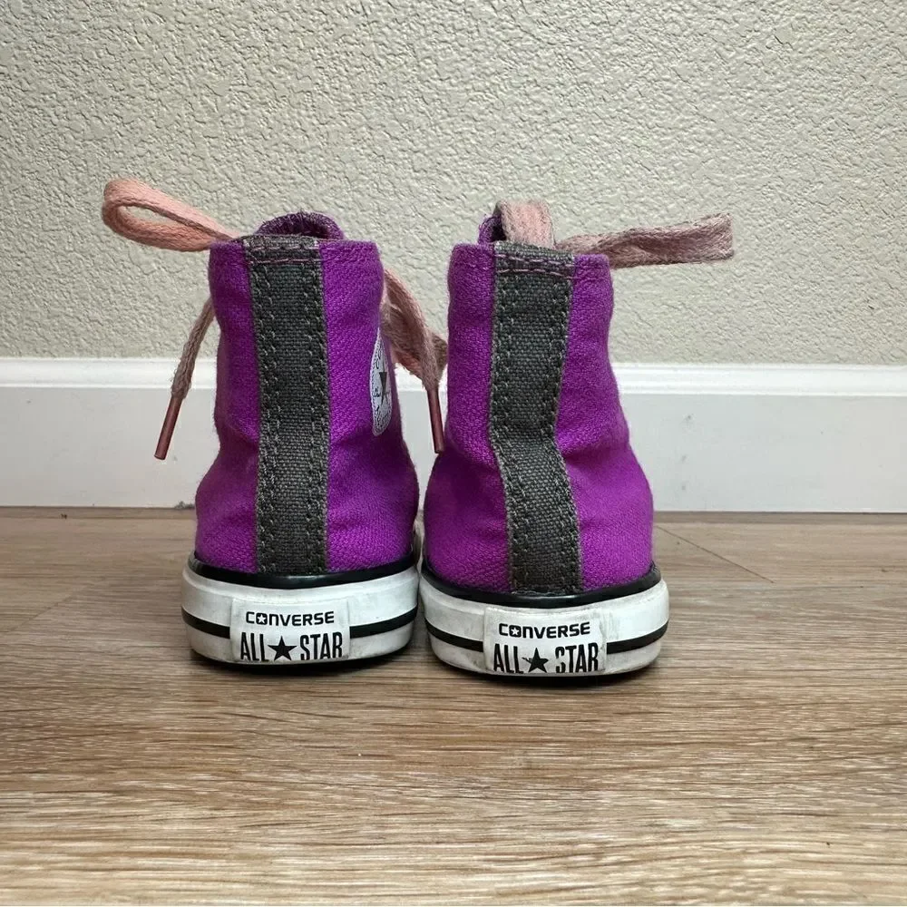 Converse High Top Purple Pink Girls Sneakers